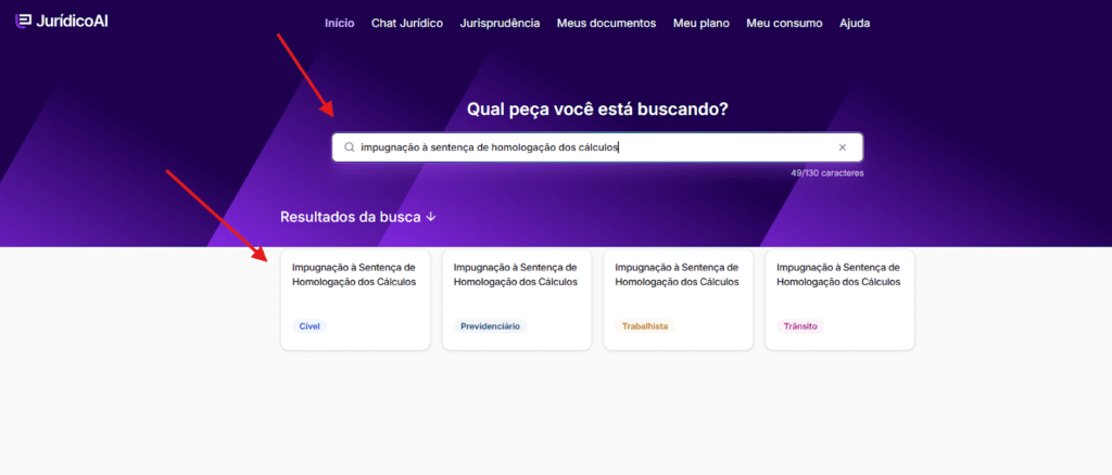Pesquisa do modelo de Impugnação à Sentença de Homologação dos Cálculos