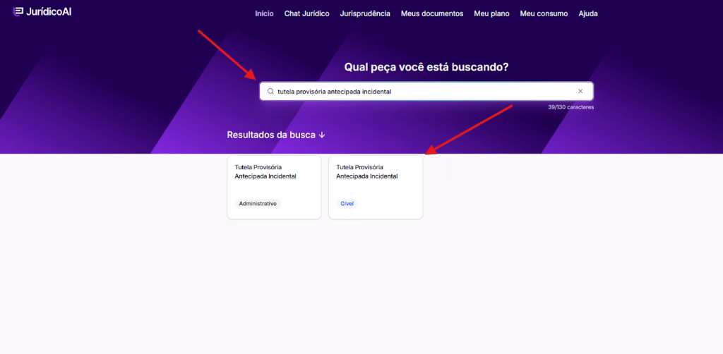 Pesquisa do modelo de Tutela Provisória Antecipada Incidental