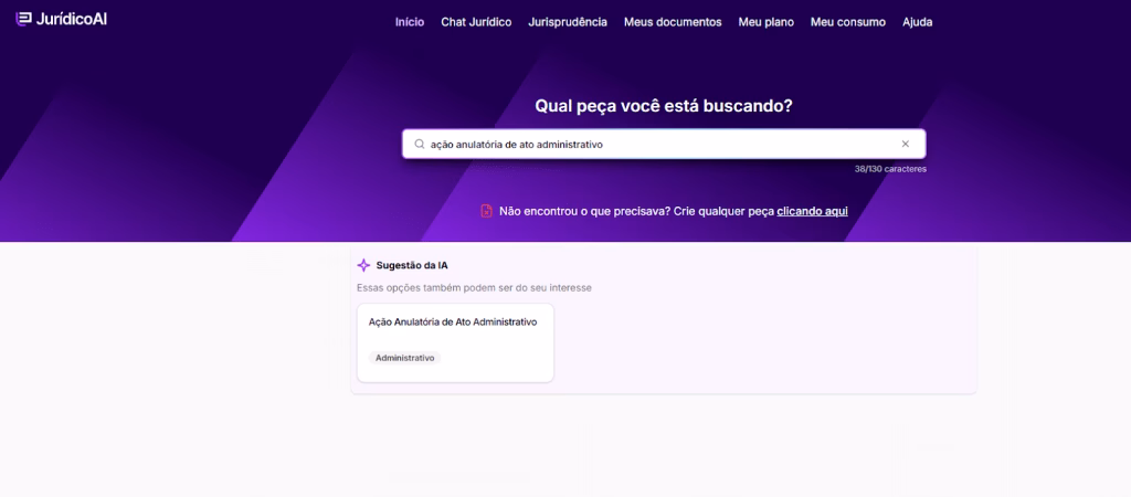 Pesquisa do modelo de Ação Anulatória de Ato Administrativo 
