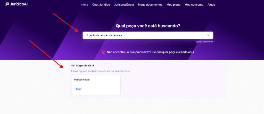 Pesquisa do modelo de Ação de Petição de Herança