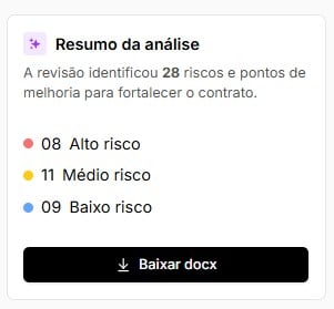 um exemplo de como a análise é estruturada