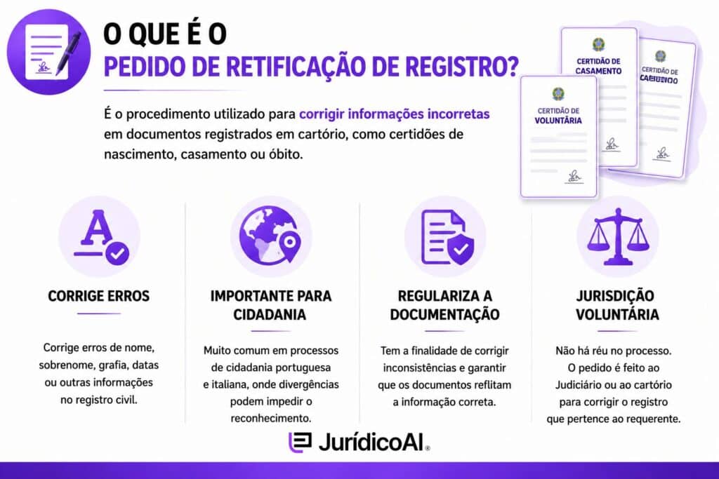 O que é o Pedido de Retificação de Registro?