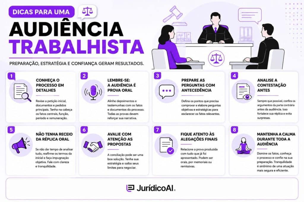 Dicas para uma audiência trabalhista
