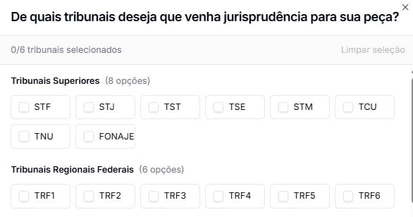 Tribunais para pesquisar jurisprudências