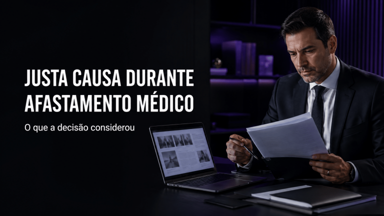 Advogado analisa provas em caso de justa causa durante afastamento médico
