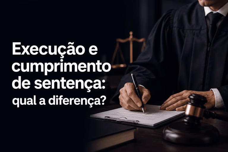 Juiz analisando processo sobre execução e cumprimento de sentença