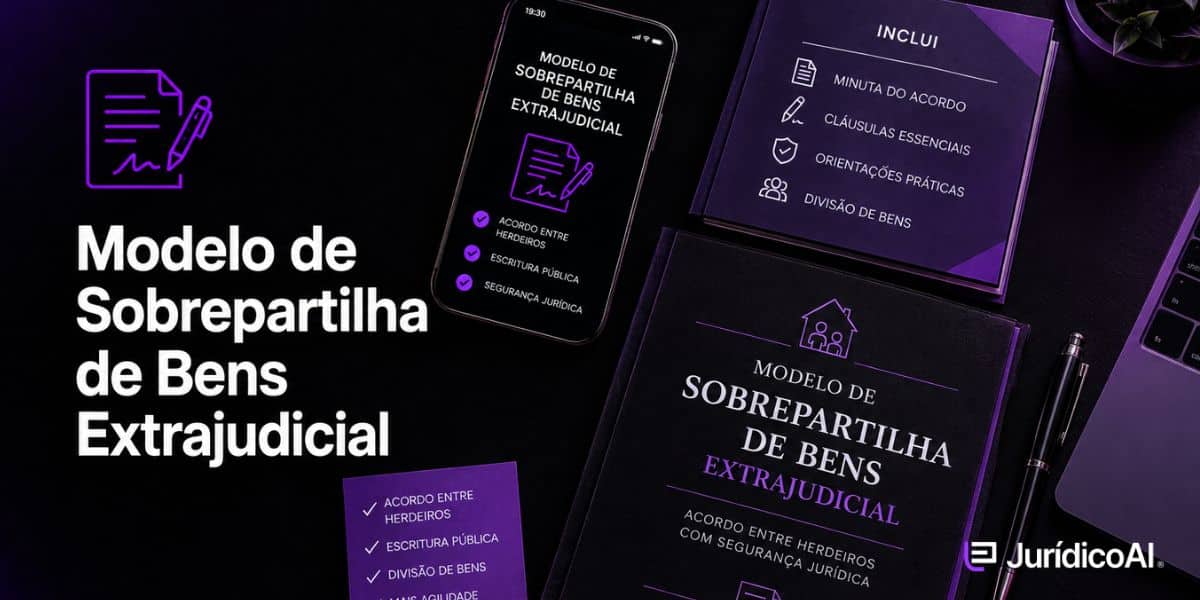 Entenda como funciona a sobrepartilha extrajudicial e confira um modelo de escritura pública para regularizar bens descobertos após a partilha.
