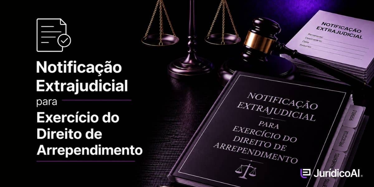 Notificação Extrajudicial para Exercício do Direito de Arrependimento Veja um modelo de notificação extrajudicial para exercício do direito de arrependimento, com fundamentos no CDC, pedido de restituição e providências diante da recusa do fornecedor