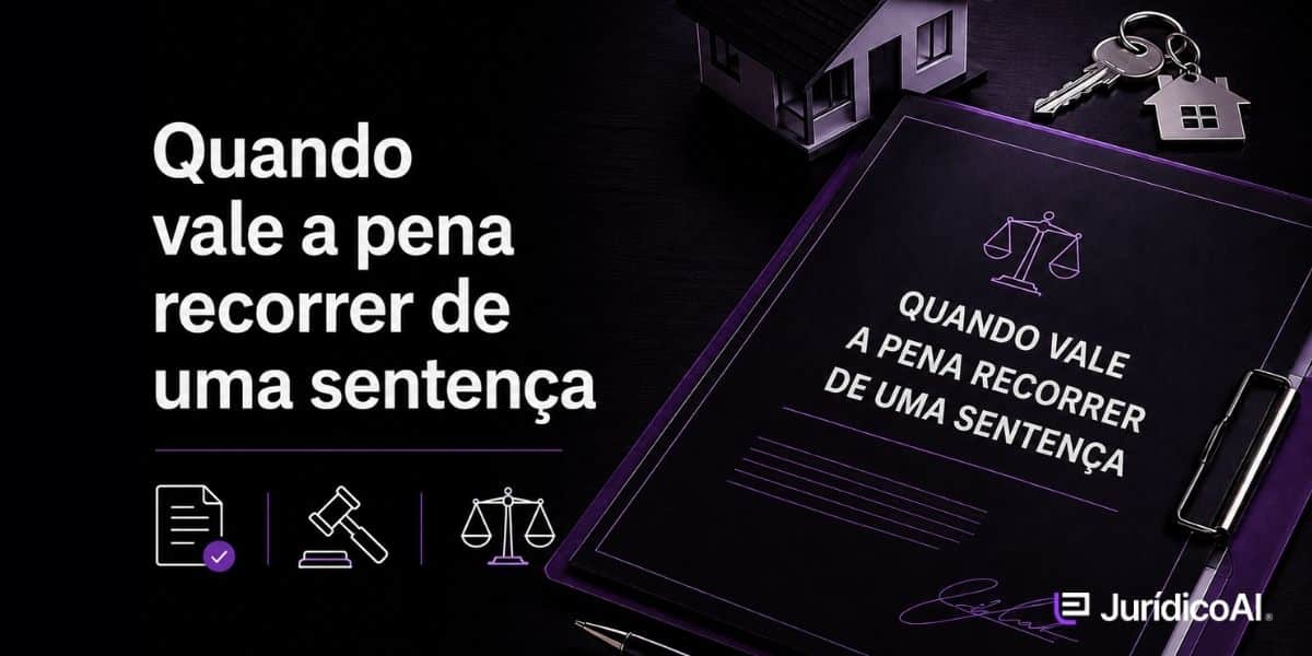 Quando vale a pena recorrer de uma sentença Saiba quando vale a pena recorrer de uma sentença, quais fundamentos podem justificar o recurso e quais custos, riscos e chances de êxito devem ser avaliados pelo advogado.