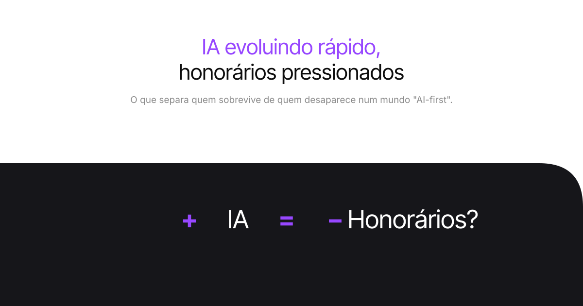 IA evoluindo rápido e honorários pressionados: qual é o segredo para o sucesso financeiro num mundo que tenta ser “AI-first”?