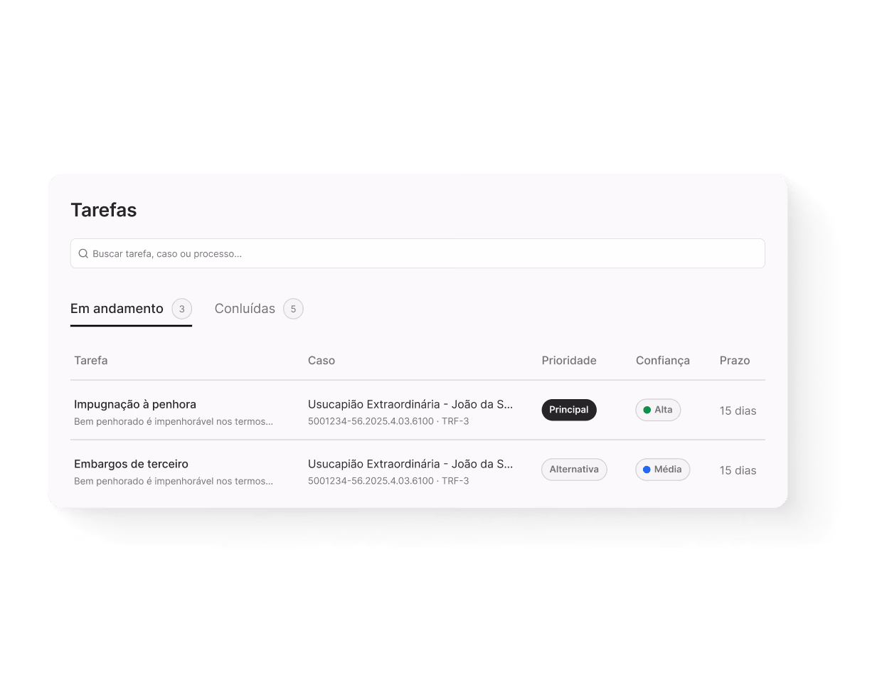 Alerta de pendências