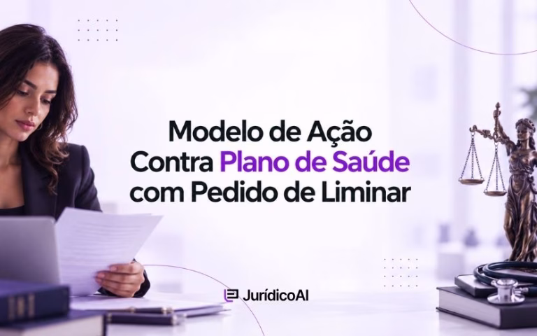 Modelo de ação contra plano de saúde com pedido de liminar para situações de negativa de cobertura de tratamentos, procedimentos, medicamentos, exames ou internações prescritos por médico assistente.