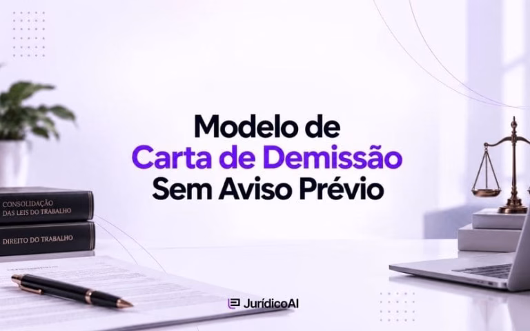 Modelo de carta para formalizar pedido de demissão sem cumprimento do aviso-prévio, conforme o art. 487, § 2º, da CLT.