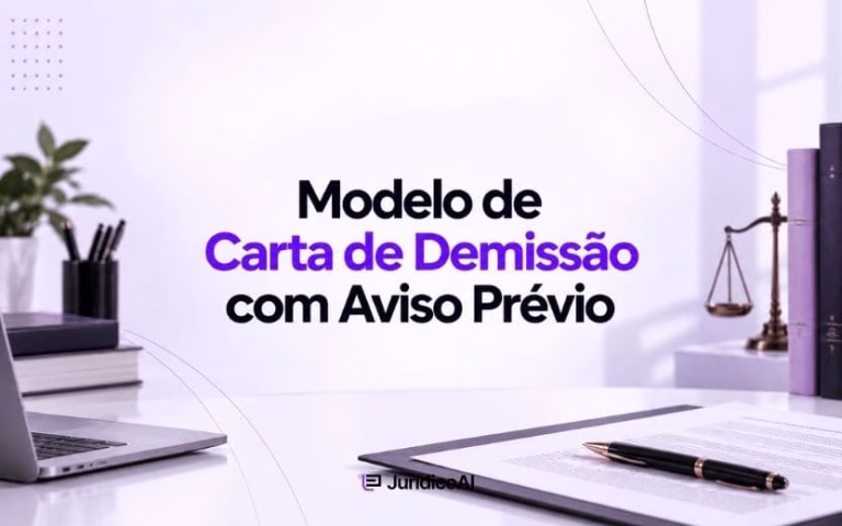 Modelo de carta de demissão com aviso prévio trabalhado, com campos e informações para formalizar o pedido de desligamento.