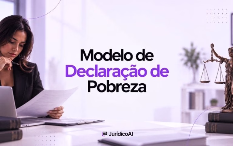 Modelo de Declaração de Pobreza para instruir pedido de gratuidade da justiça, com indicação de renda, despesas e fundamentos legais.
