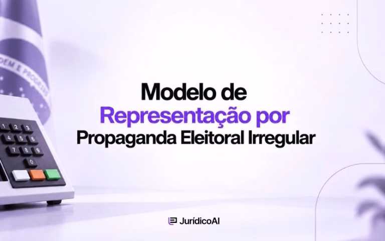 Modelo de representação eleitoral para contestar propaganda irregular, com pedidos de remoção, tutela de urgência e aplicação de multa.