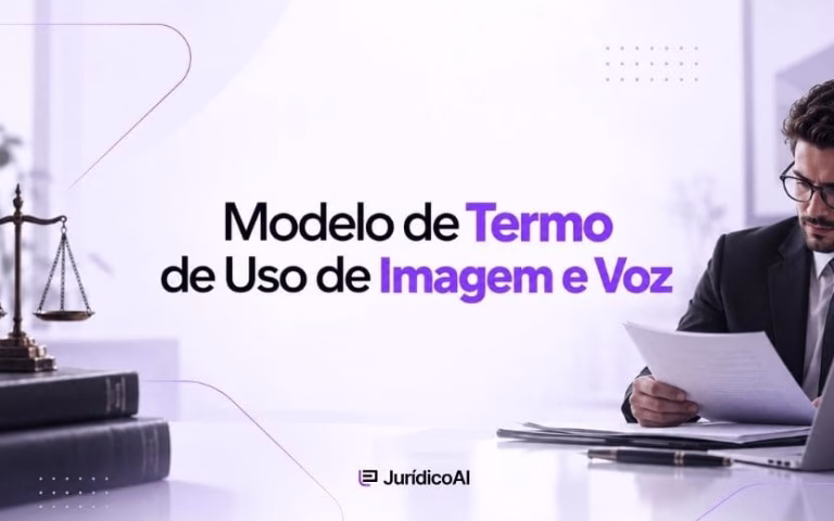 O termo de autorização de uso de imagem e voz formaliza a permissão para captar, reproduzir, editar e divulgar imagem e voz, estabelecendo finalidade, meios de divulgação, prazo, abrangência e limites de utilização.