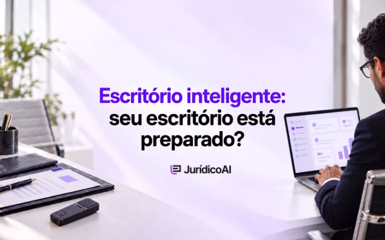 Advogado em um escritório inteligente