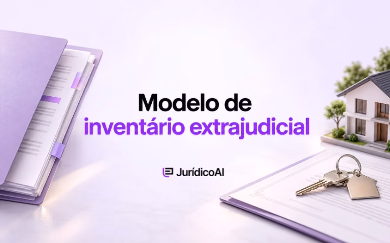 Modelo de inventário extrajudicial com documentos, imóvel e chaves