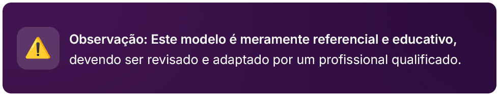 Observação sobre Modelo de Pedido de Audiência Virtual