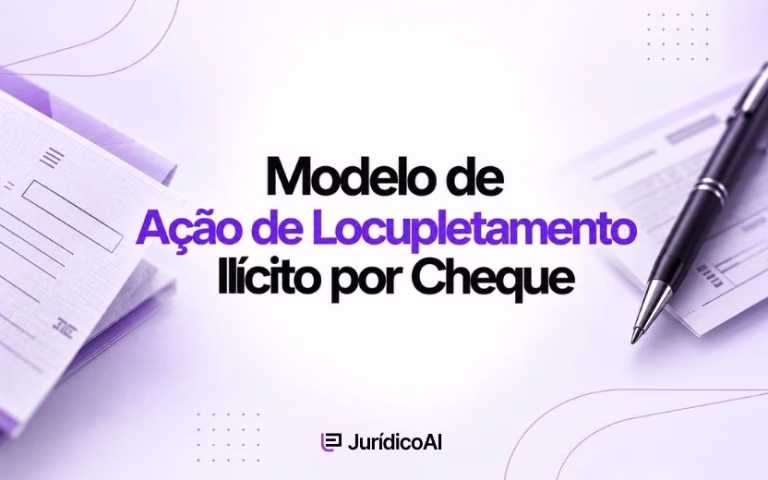 Modelo de Ação de Locupletamento Ilícito por Cheque