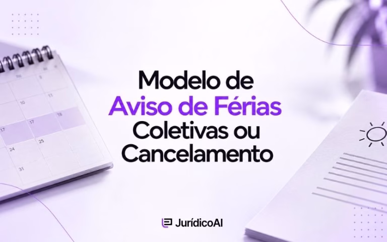 Modelo de Aviso de Férias Coletivas ou Cancelamento