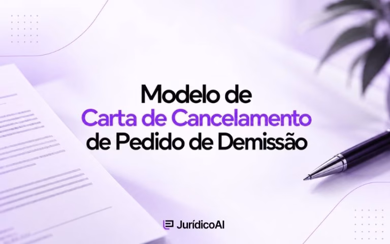 Modelo de Carta de Cancelamento de Pedido de Demissão