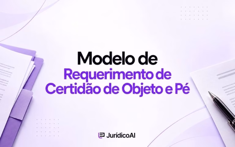 Modelo de Requerimento de Certidão de Objeto e Pé