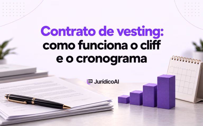 Contrato de vesting: como estruturar cliff, cronograma e saída do beneficiário