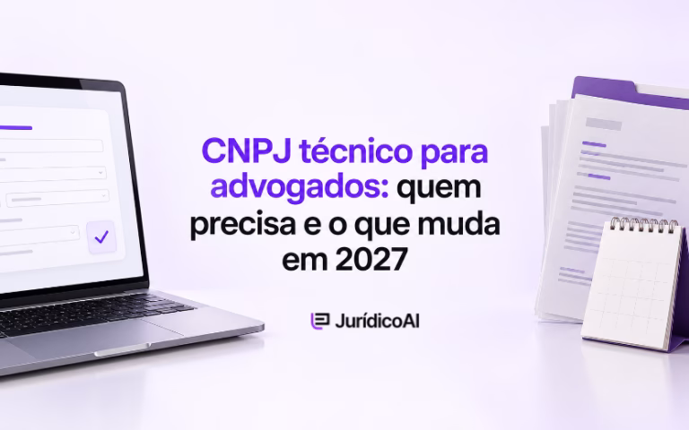 CNPJ técnico para advogados: quem precisa e o que muda em 2027