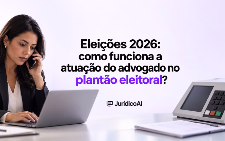 Advogada atuando no plantão eleitoral durante as Eleições 2026
